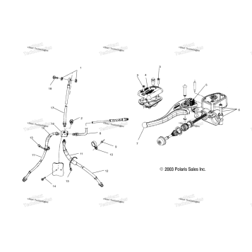 CONTROLSMASTER CYLINDER/BRAKE LINE