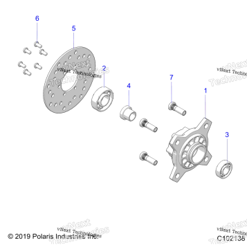 WHEELS, FRONT HUB AND BRAKE DISK