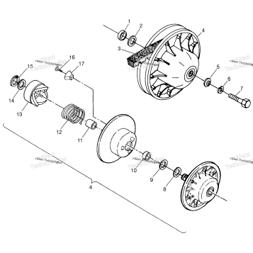 DRIVEN CLUTCH MAGNUM 4X4 W97AC42A, SWEDISH MAGNUM 4X4 & NORWEGIA