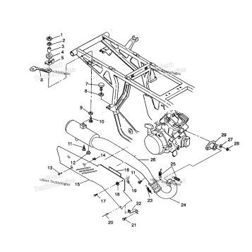 EXHAUST SYSTEM 2X4 350L