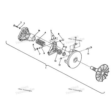 DRIVE CLUTCH ASSEMBLY 250 2X4 UPDATE