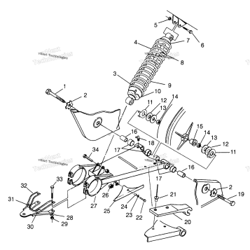 SWING ARM/SHOCK MOUNTING XPRESS 300 & XPRESS 400 W969540