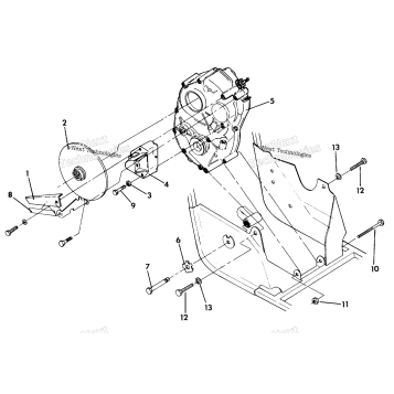 RIGHT HAND GEARCASE & BRAKE MOUNTING UPDATED 5/90