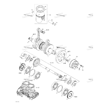CRANKSHAFT AND PISTONS