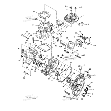 CRANKCASE & CYLINDER 2X4 350L