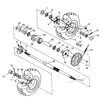 REAR WHEEL DRIVE ASSEMBLY 4X4 350L