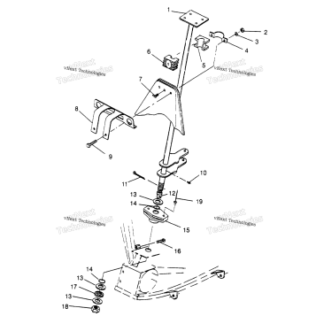 STEERING POST ASSEMBLY 4X4 400L