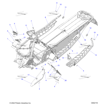 CHASSIS, CLUTCH GUARD, FOOTRESTS, & RUNNINGBOARDS