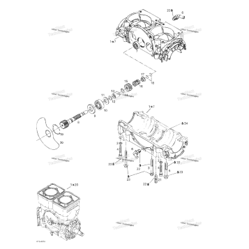 CRANKCASE, ROTARY VALVE