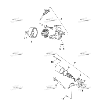 GENERATOR/STARTING MOTOR A02FA09CA/CB/CC