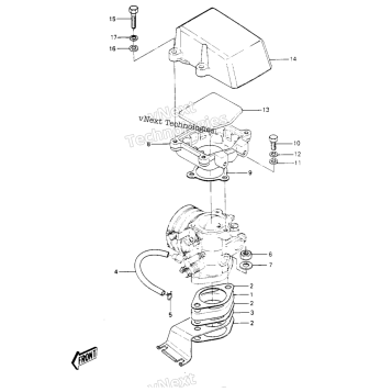 CARBURETOR BRACKETS/FLAME ARRESTER ('84-