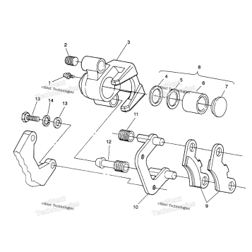 FRONT BRAKE ASSEMBLY TRAIL BLAZER