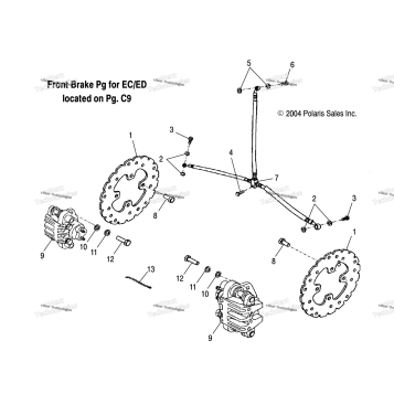 BRAKE, FRONT (EB) /EB (4999709970B14)