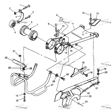 SWING ARM/GUARD MOUNTING 6X6 400L W968740 & 6X6 400L NORWEGIAN N9687