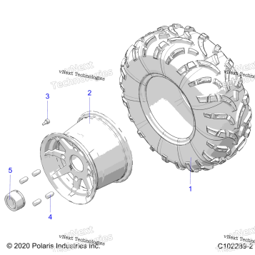 WHEELS, REAR TIRE