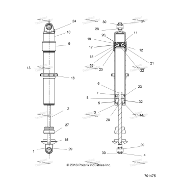 SUSPENSION, FRONT SHOCK INTERNALS