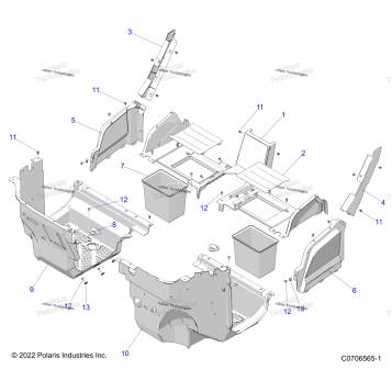 BODY, FRONT CLOSEOFF AND FLOOR