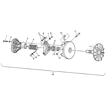 DRIVE CLUTCH SPORT 400L W97BA38C & TRAIL BLAZER