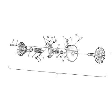DRIVE CLUTCH ASSEMBLY 4X4 300