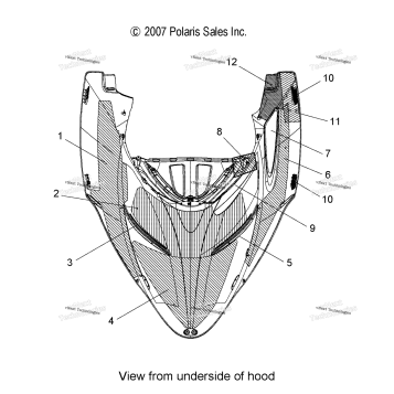 HOOD FOAM/SCREENS/FOIL (49SNOWHOODSCFL08800SPECIAL)