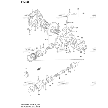 FINAL BEVEL GEAR (REAR)(MODEL W/X)