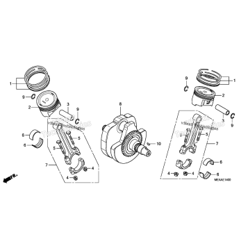CRANKSHAFT + PISTON