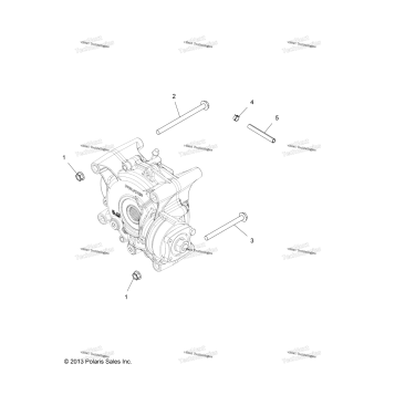 DRIVE TRAIN, GEARCASE MOUNTING, REAR