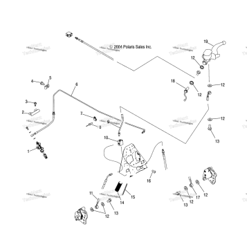 LH MASTER CYLINDER/FRONT BRAKE LINES
