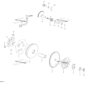 DRIVE PULLEY, KICK START