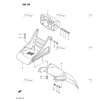 HEADLAMP HOUSING - FRONT FENDER (MODEL F)