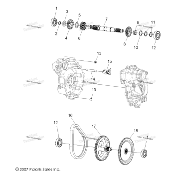 DRIVE TRAIN, MAIN GEARCASE INTERNAL
