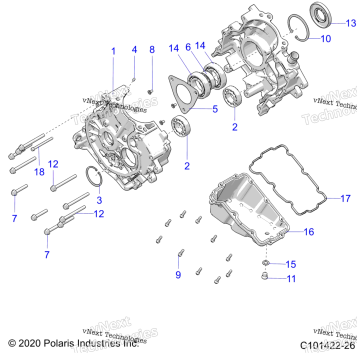 ENGINE, CRANKCASE