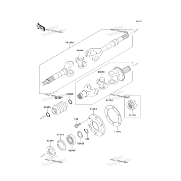 DRIVE SHAFT-REAR (KAF620-G1-G3)