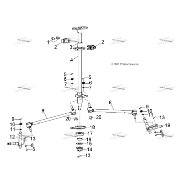 STEERING, STEERING POST & TIE ROD ASM