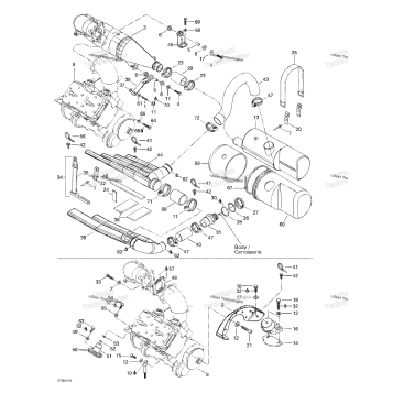 ENGINE SUPPORT AND MUFFLER
