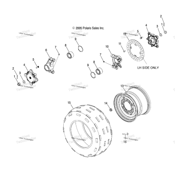 WHEEL, REAR & HUB, REAR /LD27AA/AB/AC/AD