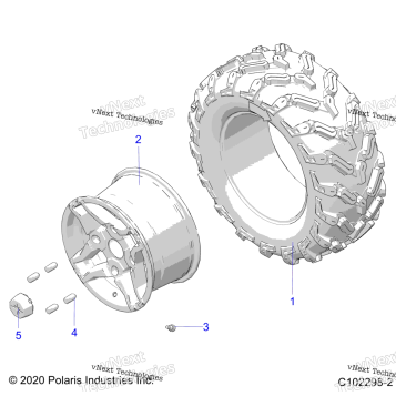 WHEELS, REAR TIRE