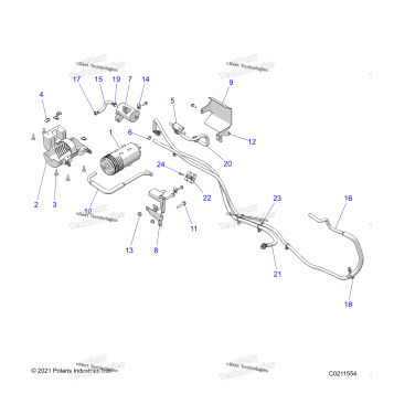 FUEL SYSTEM, FUEL TANK EVAP SYSTEM A25SEE57B1/B3/B6/B9