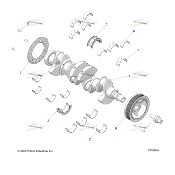 ENGINE, CRANKSHAFT AND BEARINGS