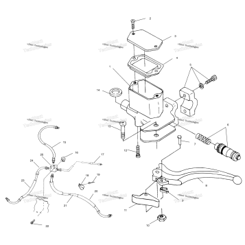 CONTROLS MASTER CYLINDER/BRAKE LINE