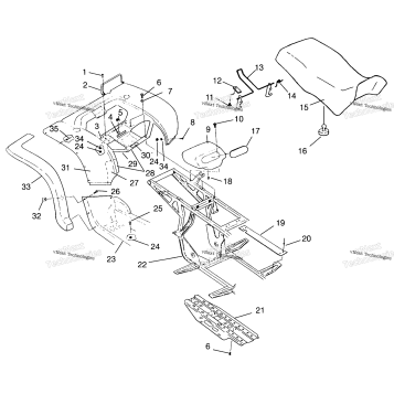 REAR CAB & SEAT ASSEMBLY XPLORER 4X4