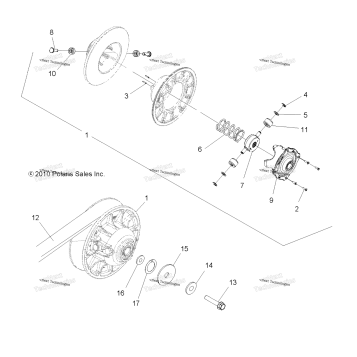 DRIVE TRAIN, SECONDARY CLUTCH