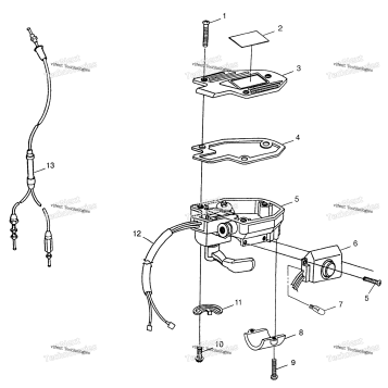 CONTROLS THROTTLE ASM./CABLE XPLORER 300