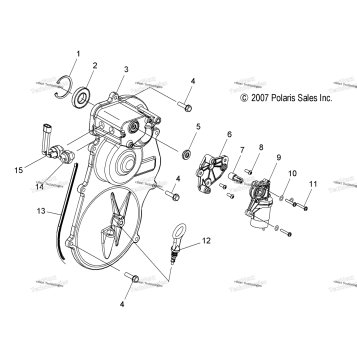 DRIVE TRAIN, GEARCASE COVER