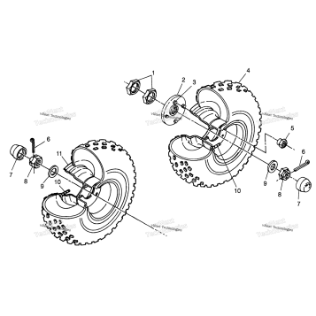 MIDDLE WHEEL BIG BOSS 6X6 400L