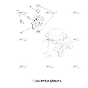 ENGINE, CARBURETOR BRACKET