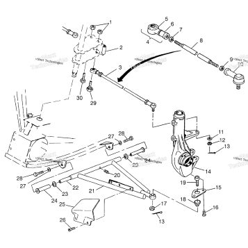 AARM/STRUT MOUNTING MAGNUM 4X4 W97AC42A, SWEDISH MAGNUM 4X4 & N