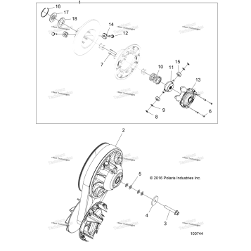 DRIVE TRAIN, SECONDARY CLUTCH 24SXE95PP