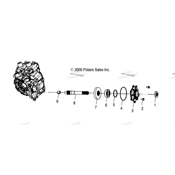 DRIVE TRAIN, MAIN GEARCASE OUTPUT SHAFT