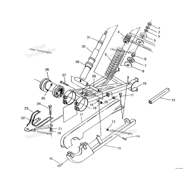 SWING ARM WELDMENT 6X6 400L, SWEDISH & NORWEGIAN N948740 (4926812681038A)